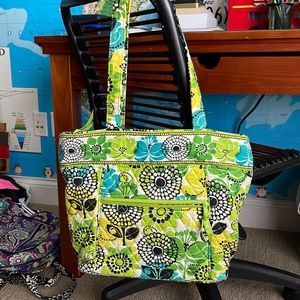 VERA BRADLEY FLORAL PRINT TOTE 12 x 12 x 3